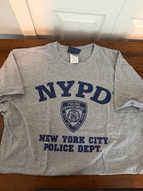 Gray NYPD Graphic T‑Shirt